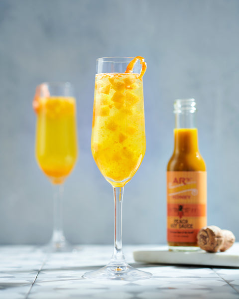 AR's Peach Hot Sauce Bellini