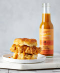 AR's Peach Hot Sauce Fried Chicken Sandwich