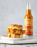 AR's Peach Hot Sauce Fried Chicken Sandwich